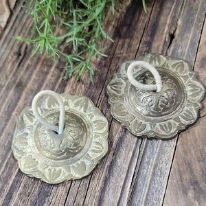 Vintage  Brass Belly Dancer Finger Symbols